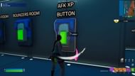 To start gaining XP, you need to interact with the AFK XP button (Image via Epic Games)